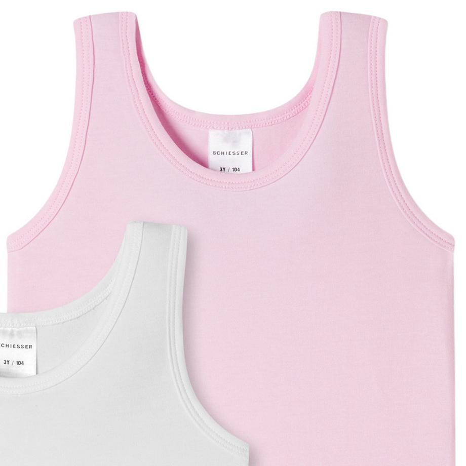 Schiesser  6er Pack Kids Girls 95/5 Organic Cotton - Unterhemd 