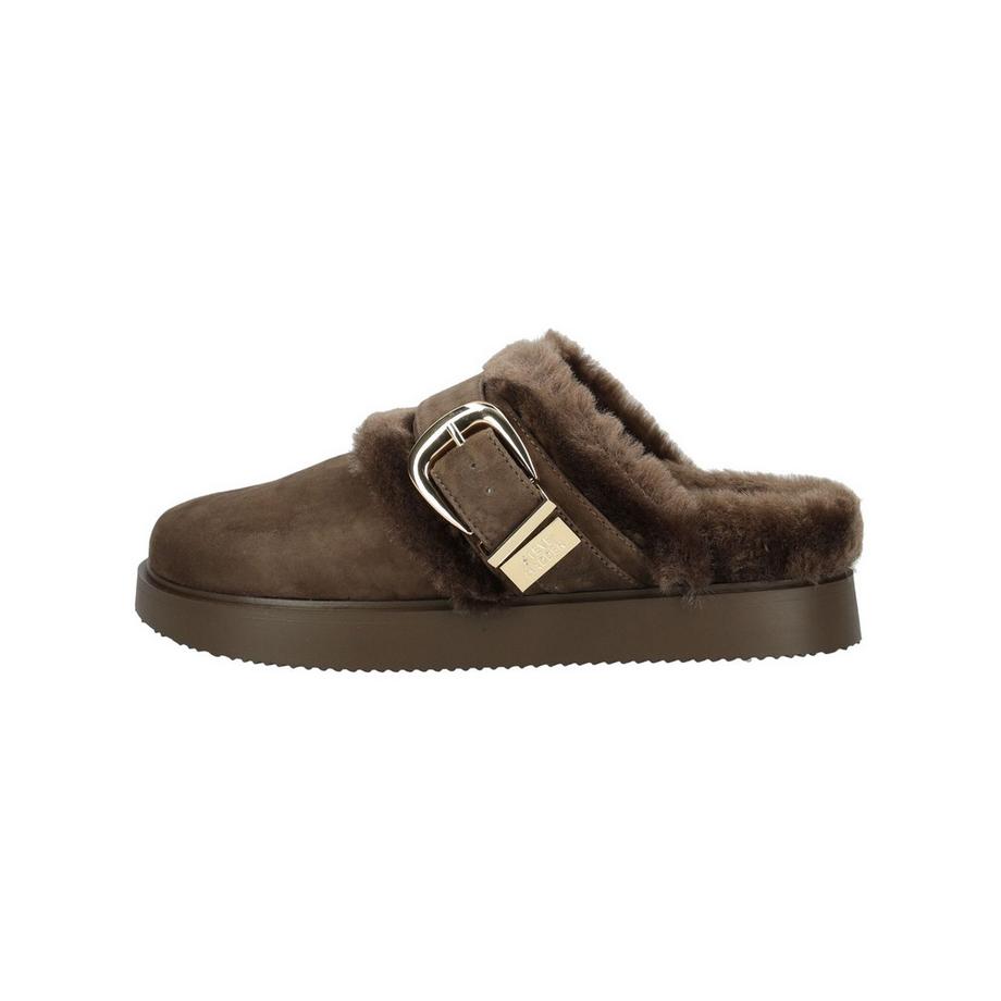 STEVE MADDEN Hausschuh mit Kunstfell und Schnalle  