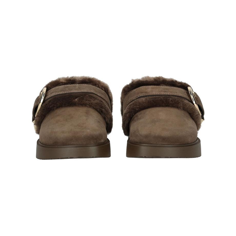 STEVE MADDEN Hausschuh mit Kunstfell und Schnalle  