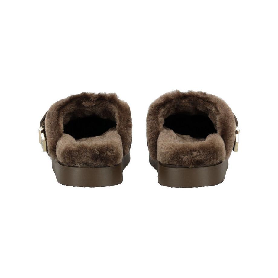 STEVE MADDEN Hausschuh mit Kunstfell und Schnalle  