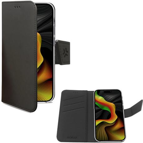Celly  Custodia a portafoglio Wally per iPhone 15 Pro Max nera 