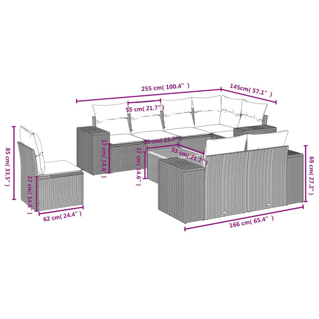 VidaXL Garten sofagarnitur poly-rattan  