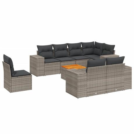 VidaXL set divano da giardino Polirattan  