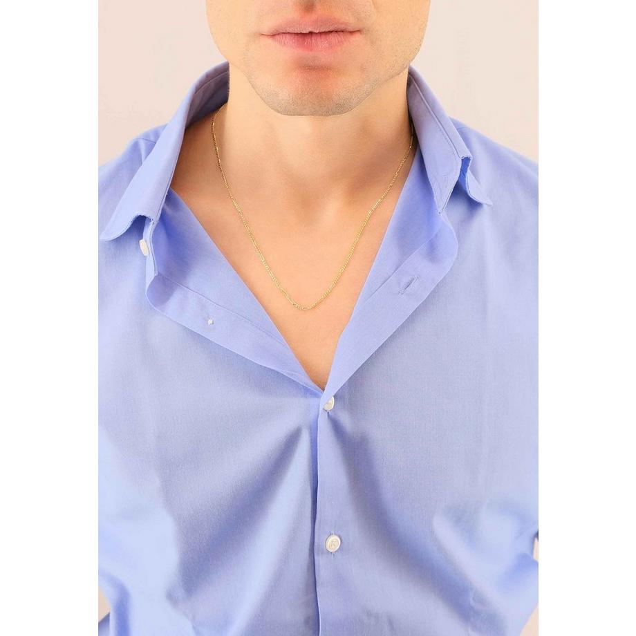 MUAU Schmuck  Collier figaro or jaune 750, 1,8mm, 38cm 