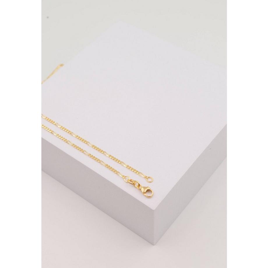 MUAU Schmuck  Collier figaro or jaune 750, 1,8mm, 38cm 