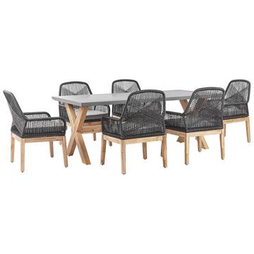 Set da pranzo per giardino con sedie en Cemento fibrorinforzato Industriale OLBIA