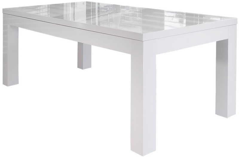 mutoni Table à manger 180-260x90cm blanc  