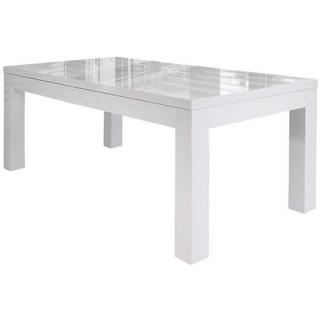 mutoni Table à manger 180-260x90cm blanc  