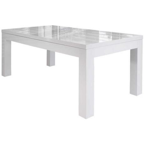 mutoni Table à manger 180-260x90cm blanc  