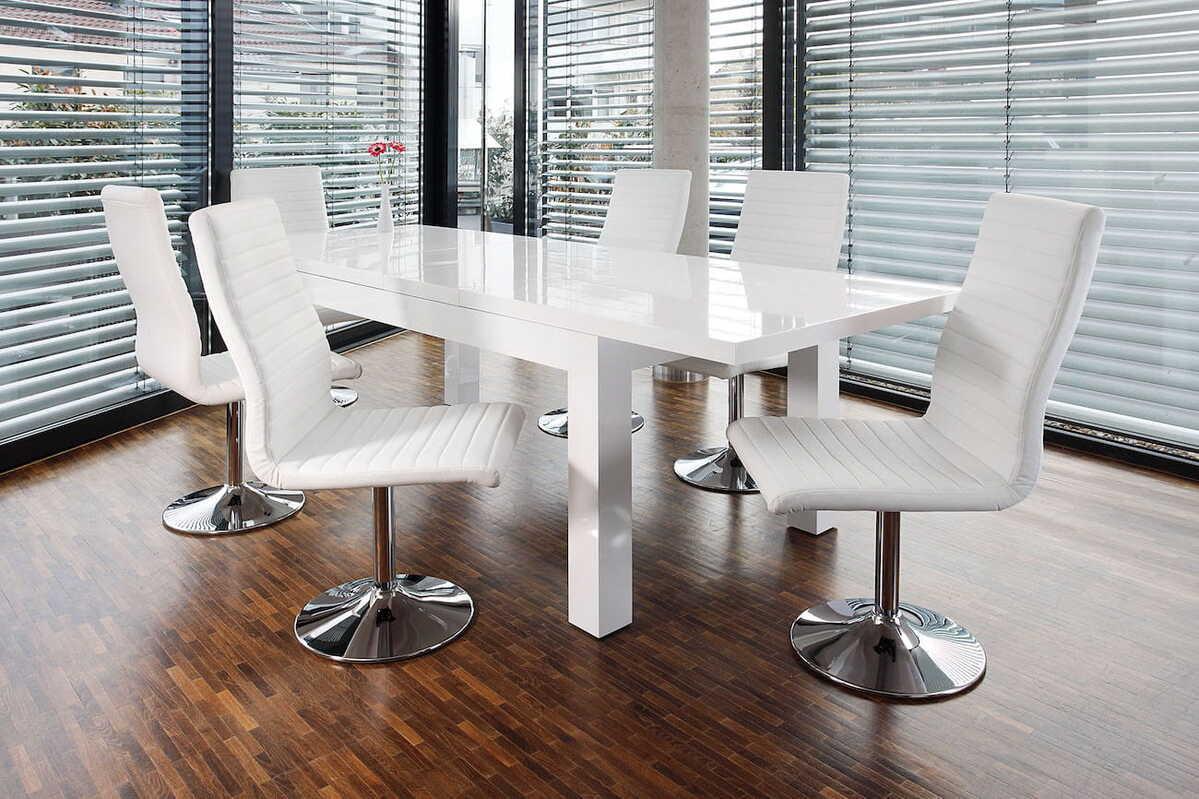 mutoni Tavolo da pranzo 180-260x90cm bianco  