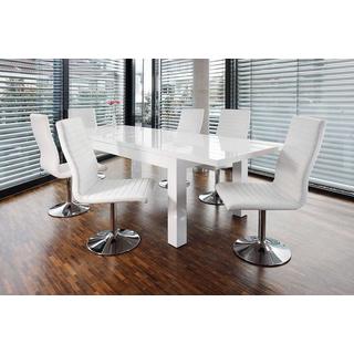 mutoni Tavolo da pranzo 180-260x90cm bianco  