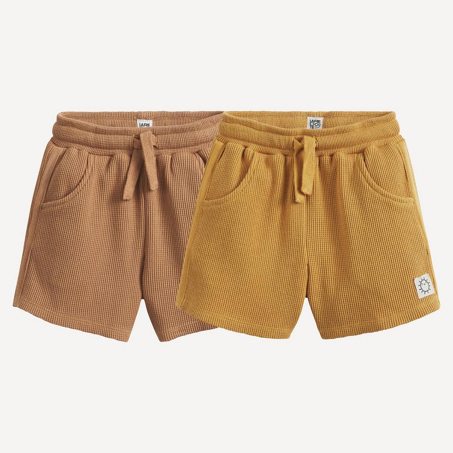 La Redoute Collections  2er-Pack Shorts aus Waffelpikee 