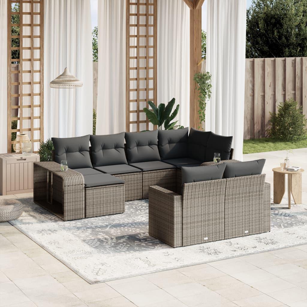 VidaXL set divano da giardino Polirattan  