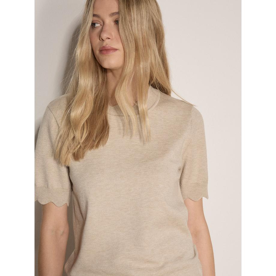 APRICOT T-Shirt mit Wellenrand  