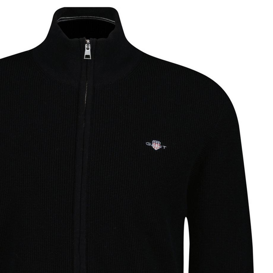GANT Veste en tricot  Pack de 1 Confortable à porter-MICRO TEXTURED COTTON ZIP CARDIGAN  