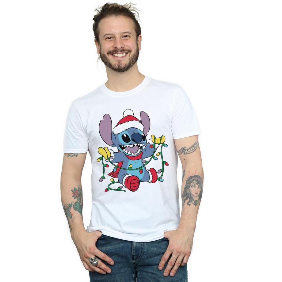 Disney Lilo e Stitch T-Shirt Luci di Natale  