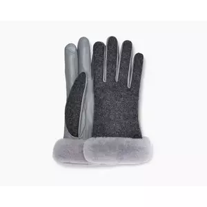 W FABRIC LEATHER SHORTY GLOVE-S