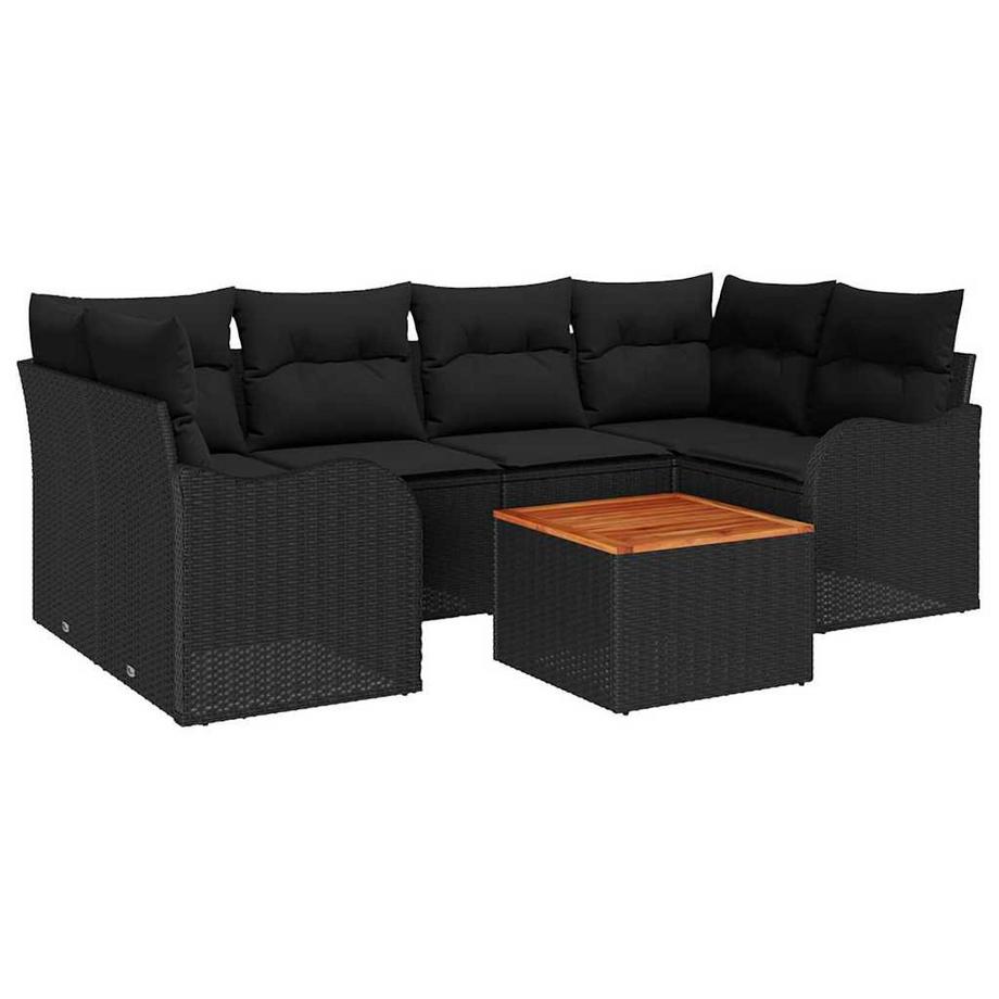 Gartensofa-set poly-rattan