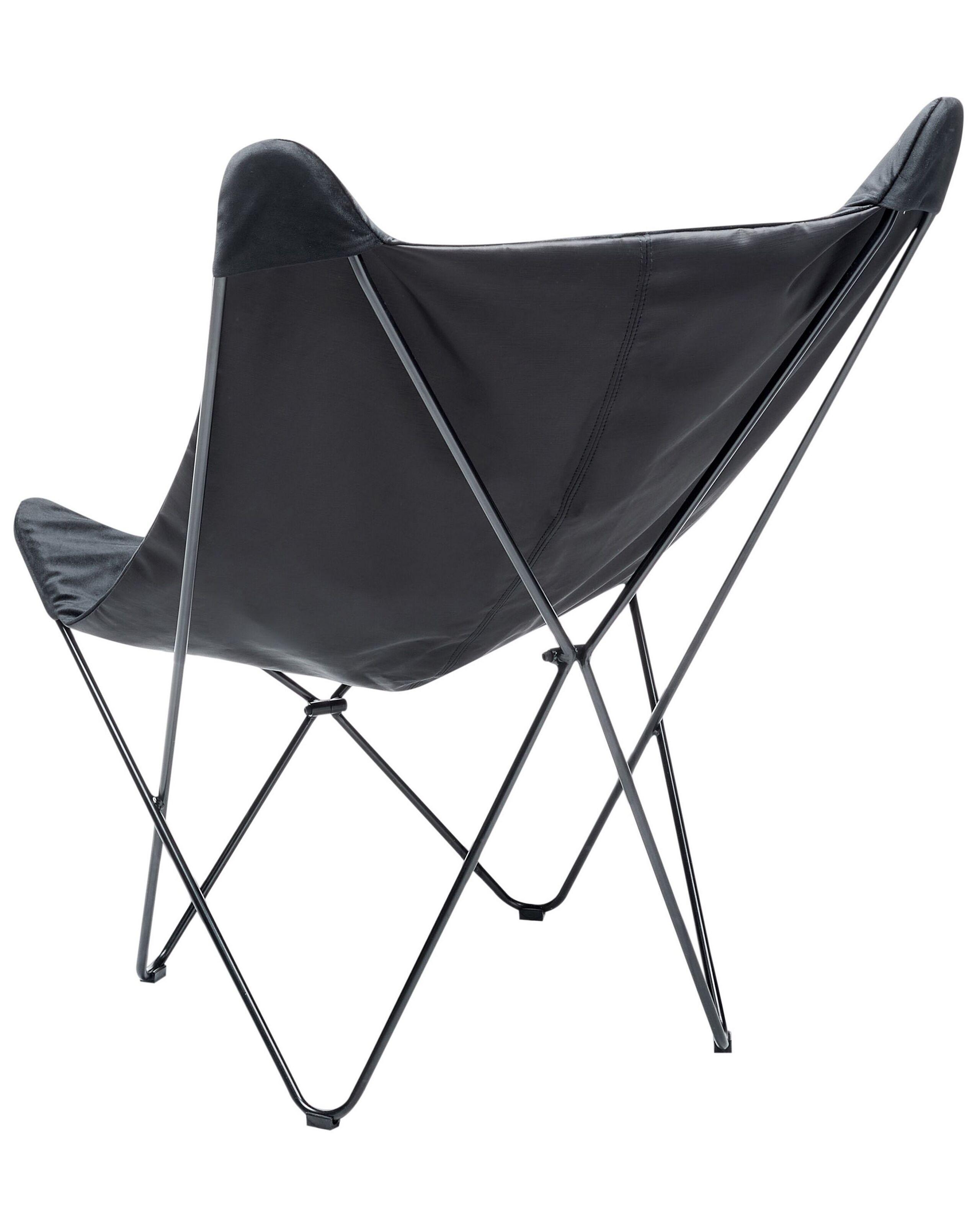 Beliani Fauteuil en Velours Rétro NYBRO  