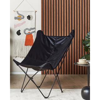 Beliani Fauteuil en Velours Rétro NYBRO  