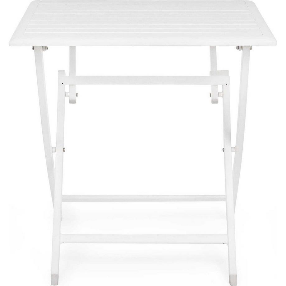 mutoni Table de jardin pliante Elin blanche LH30 70x70  