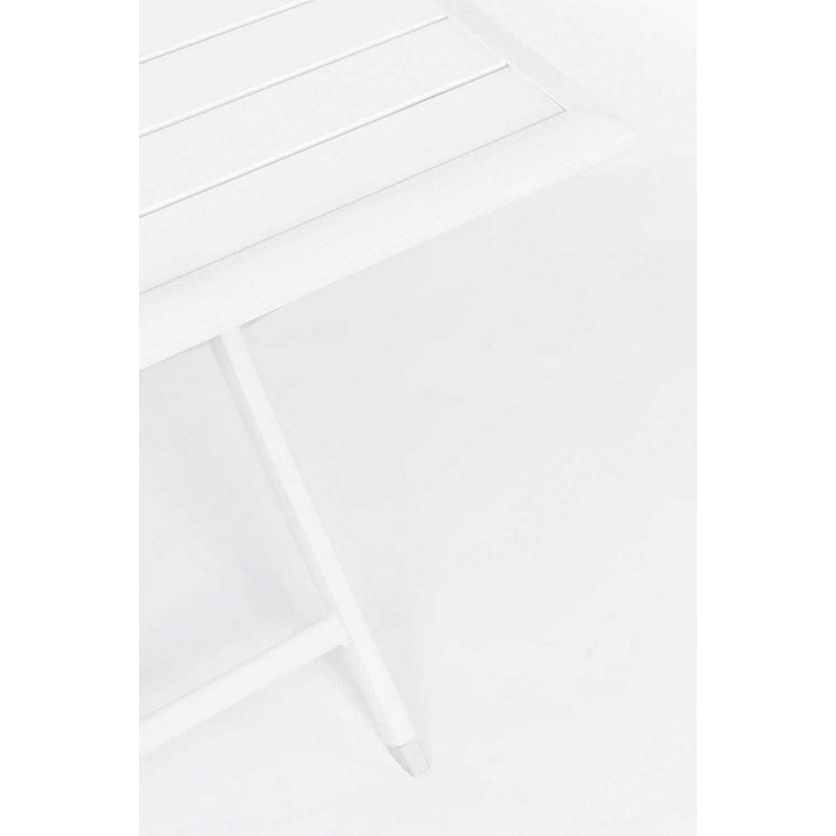 mutoni Table de jardin pliante Elin blanche LH30 70x70  
