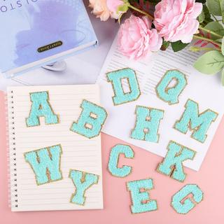 Alopini Selbstklebende Chenille-Buchstabenpatches zum Aufbügeln auf Kleidung, Stoff, Schuhe, Taschen  