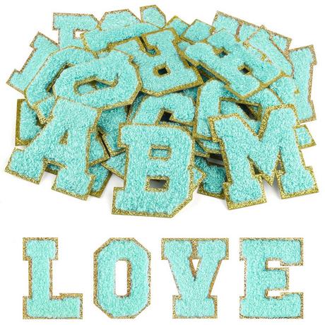 Alopini Selbstklebende Chenille-Buchstabenpatches zum Aufbügeln auf Kleidung, Stoff, Schuhe, Taschen  