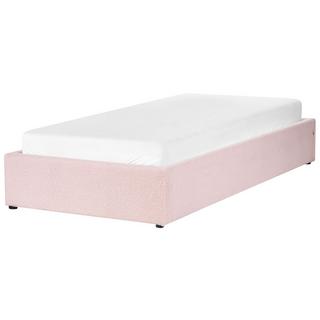 Beliani Letto con ottomano senza testata en Bouclé Scandinavo DINAN  