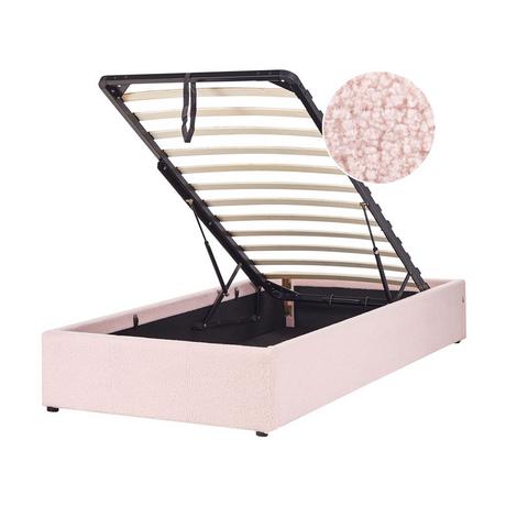 Beliani Letto con ottomano senza testata en Bouclé Scandinavo DINAN  