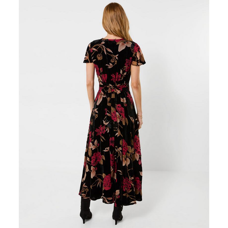 Joe Browns Robe Longue en Velours Dévoré à Motif Floral  