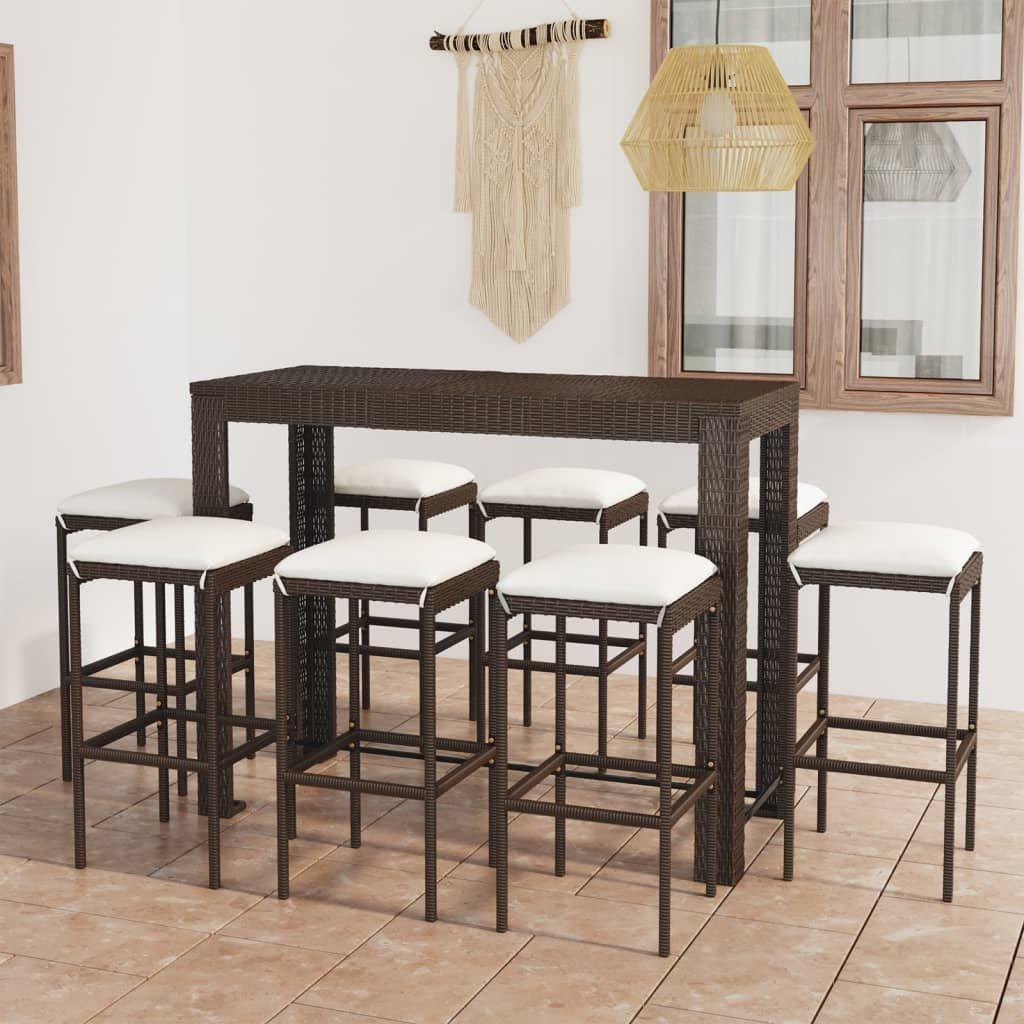 VidaXL Bar-set poly-rattan  