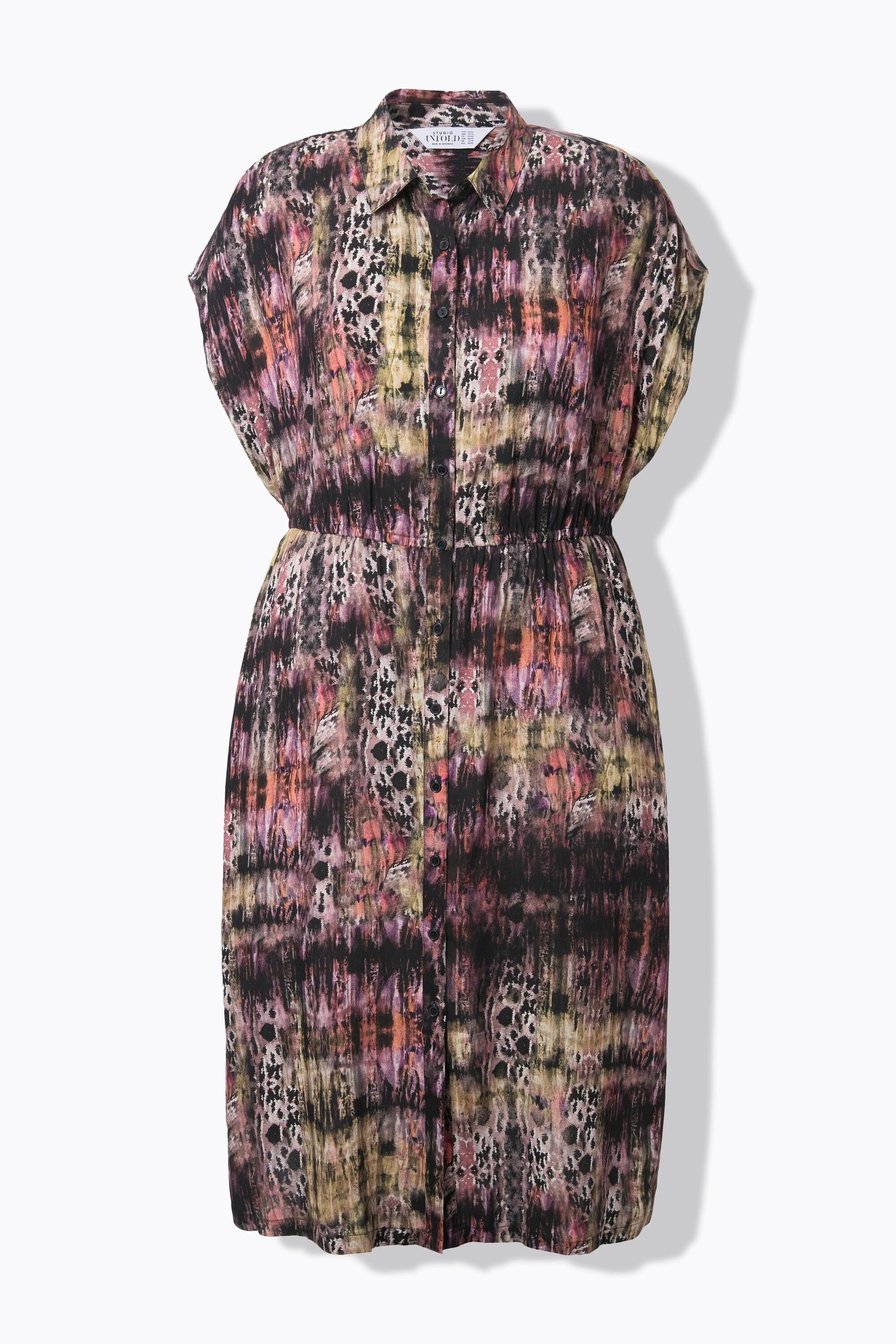 Studio Untold Midikleid A-Linie Leo Elastische Taille  