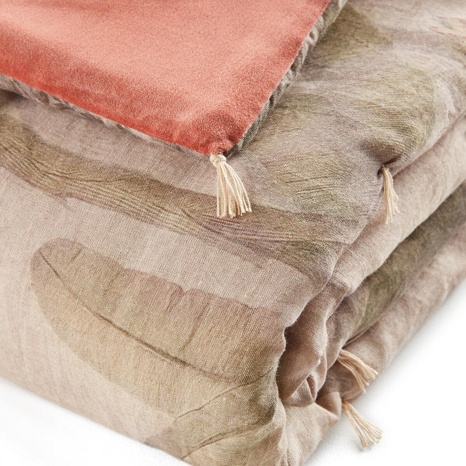 AM.PM  Boutis imprimé palmiers lin/coton 