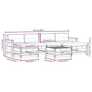 VidaXL Garten lounge set holz  