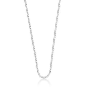 Collier serpent or blanc 750, 2.4mm, 50cm