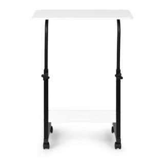 Northix Tavolo per laptop con ruote, scrivania fissata alla poltrona del divano - bianco  