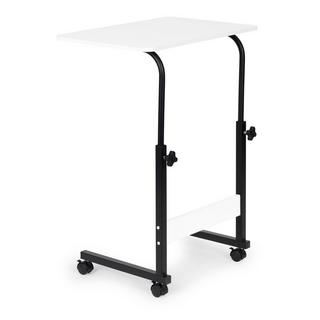 Northix Tavolo per laptop con ruote, scrivania fissata alla poltrona del divano - bianco  