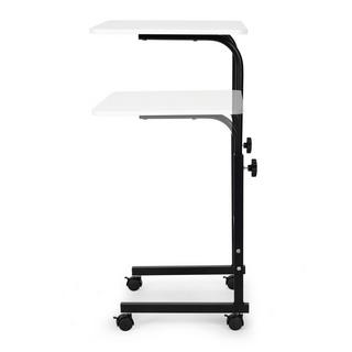 Northix Tavolo per laptop con ruote, scrivania fissata alla poltrona del divano - bianco  