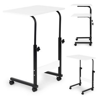 Northix Tavolo per laptop con ruote, scrivania fissata alla poltrona del divano - bianco  