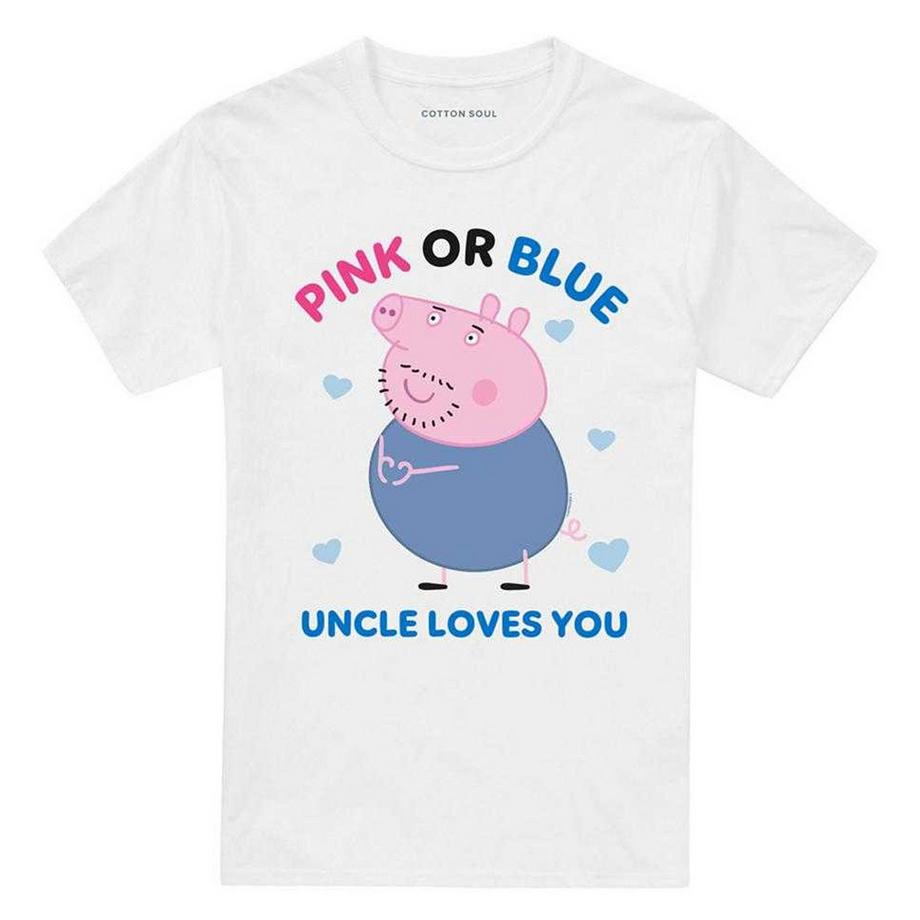 T-ShirtPink Or Blue Uncle Pig Loves You