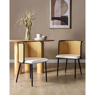 Beliani Lot de 2 chaises de salle à manger en Métal Rétro KOBUK  