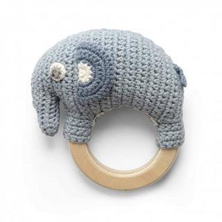 sebra  Hochet en crochet Blue 