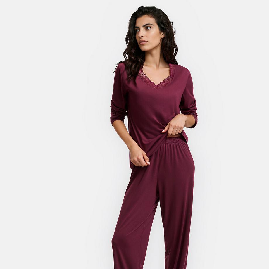 La Redoute Collections Pyjama manches longues en jersey viscose  