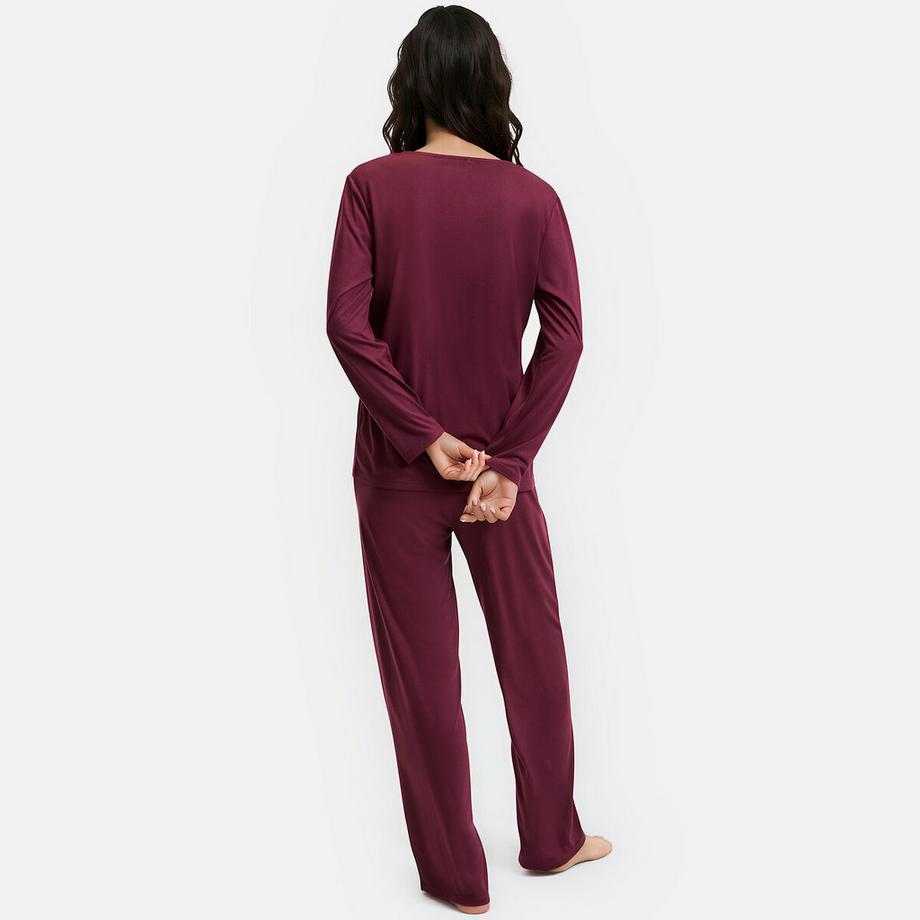 La Redoute Collections Pyjama manches longues en jersey viscose  