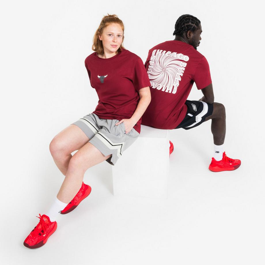TARMAK  NBA Chicago Bulls Basketball T-Shirt / -  TS 900 AD, Rot 