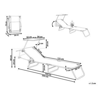 Beliani Lettino Prendisole en Acciaio Moderno FOLIGNO II  