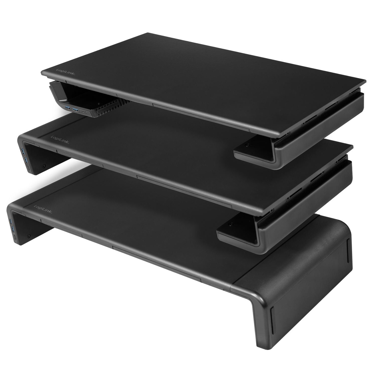 LogiLink  Support pour moniteur 63 cm avec hub USB 3 ports 