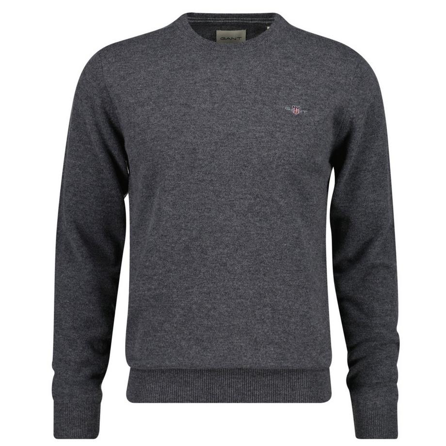 Pull en tricot  Confortable à porter-SUPERFINE LAMBSWOOL C-NECK