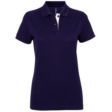 Kurzarm Kontrast Polo Shirt